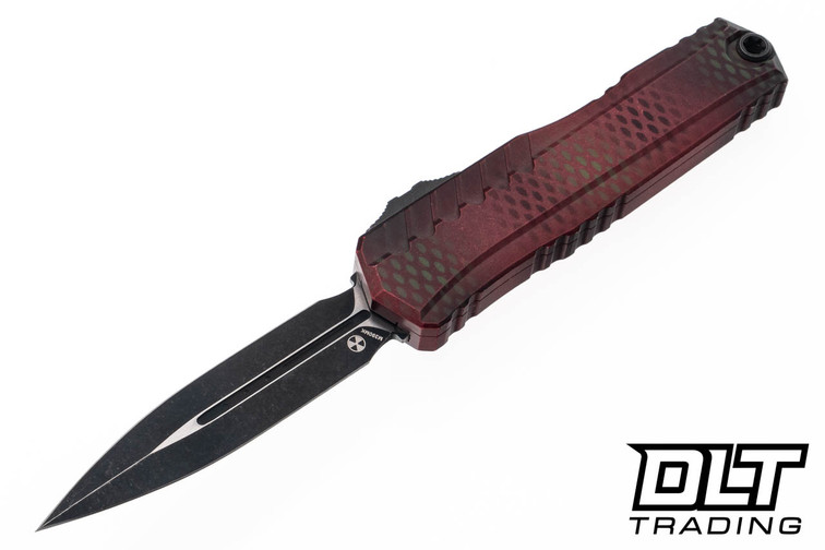 Microtech 1242-1RDX51S Cypher II D/E - Red X-51 Handle - Tumbled