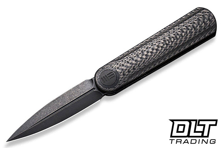 WE Knife 19074B-C Eidolon Twill Carbon Fiber - 20CV Black Stonewashed Spear Point Blade