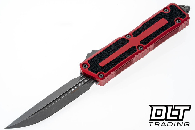 Microtech 1180-10APRD Scarab II Gen III D/E-S - Red Handle - Apocalyptic Blade