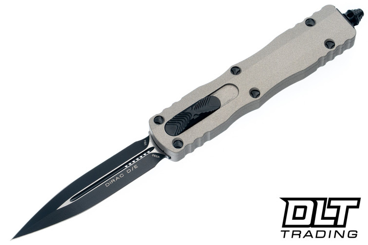 Microtech 225-1TG Dirac D/E - Titanium Grey Handle - Black Blade