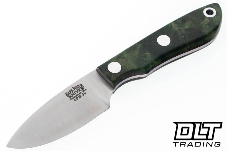 Bark River PSK 3V Green Maple Burl - Black Liners #2