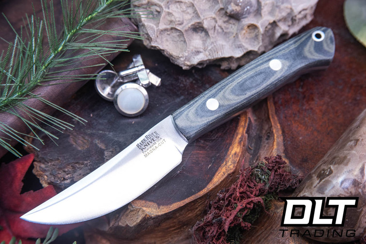 Bark River Little Caper MagnaCut Black & Green Linen Micarta - Matte