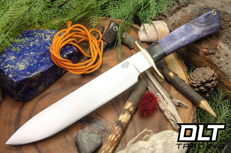 Bark River Mike Stewart Bowie A2 Lavendar Maple Burl #2