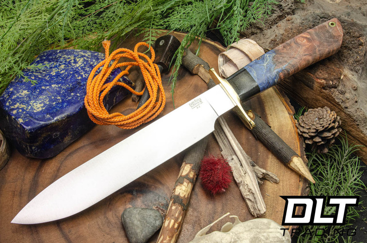 Bark River Mike Stewart Bowie A2 Brown & Blue Maple Burl #3