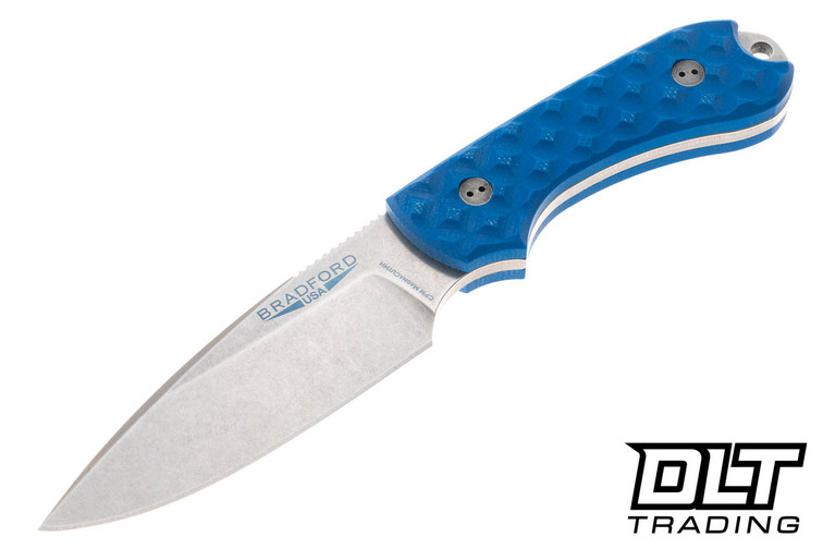Bradford Guardian 3 MagnaCut High Hardness - Textured Patriot Blue - False Edge Grind - Stonewashed