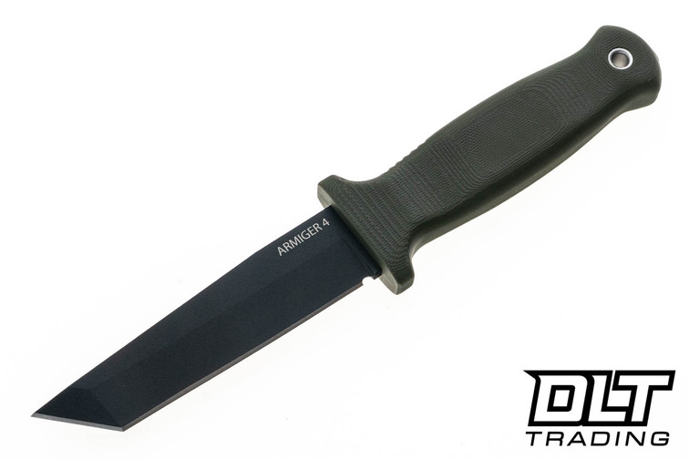 Demko Armiger 4 Tanto - OD Green Handle - Black Blade Demko Armiger 4 Tanto - OD Green Handle - Black Blade
