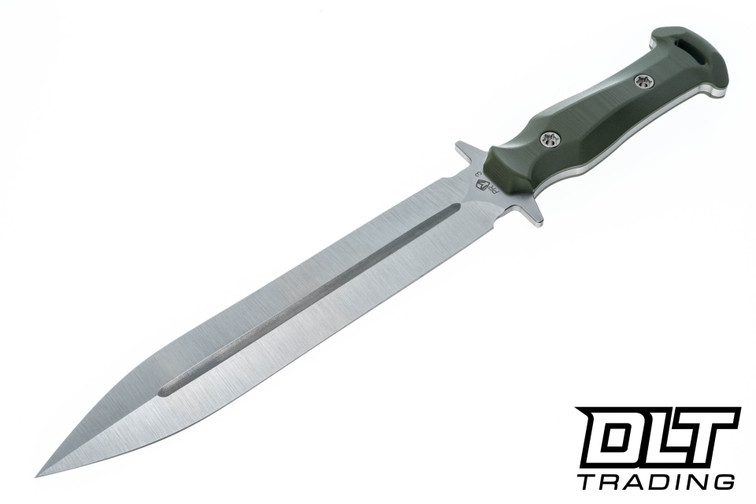 Medford Romulus Pro-Series 3V Tumbled - OD Green G-10 - Kydex Sheath