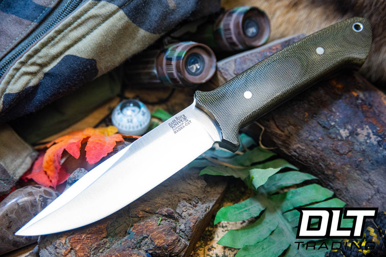 Bark River Red Flag MagnaCut Green Canvas Micarta
