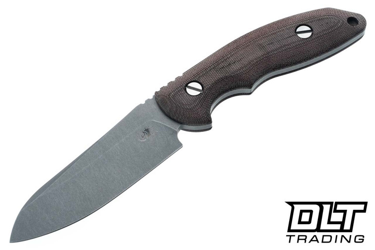 Hinderer Emmett Sheepsfoot MagnaCut - Working Finish Blade - Burgundy Canvas Micarta