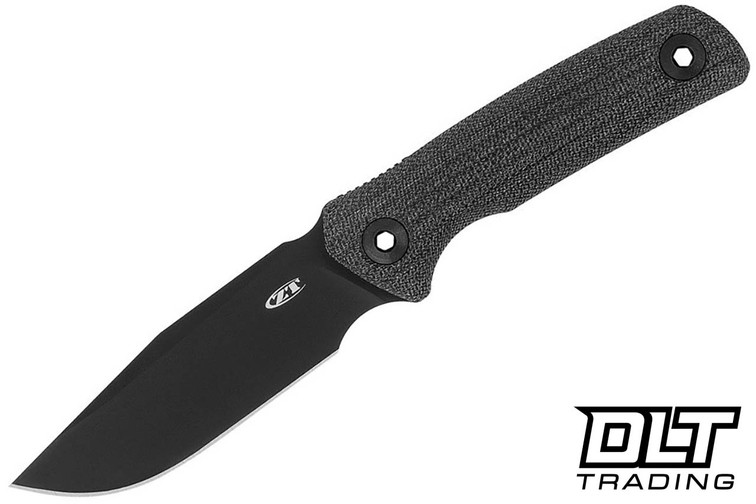 Zero Tolerance 0004BLK Fixed Blade - Black Micarta - Black Cru