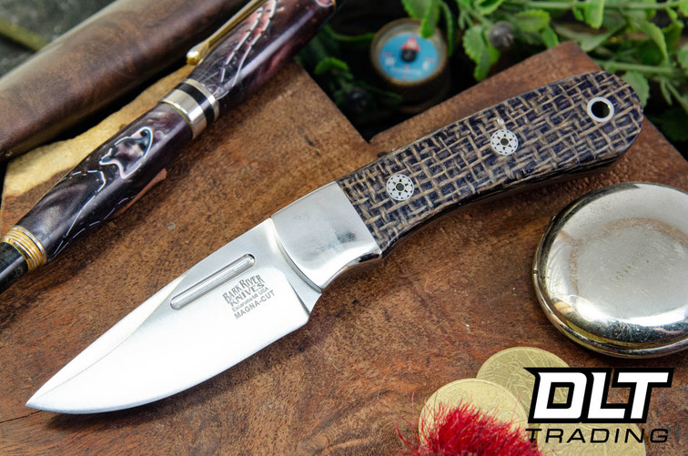 Bark River Essential MagnaCut Smoke Burlap Micarta - Mosaic Pins