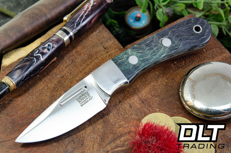 Bark River Essential MagnaCut Green & Black Tigertail Maple Burl - Gray Liners