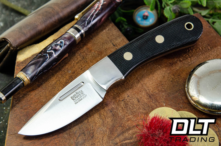 Bark River Essential MagnaCut Black Canvas Micarta - Brass Pins