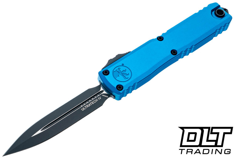 Microtech 11224-1BL Ultratech Gen IV D/E - Blue Handle - Black Blade