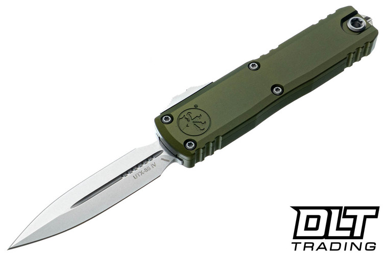 Microtech 12324-10OD UTX-85 Gen IV D/E - OD Green Handle - Stonewash Blade
