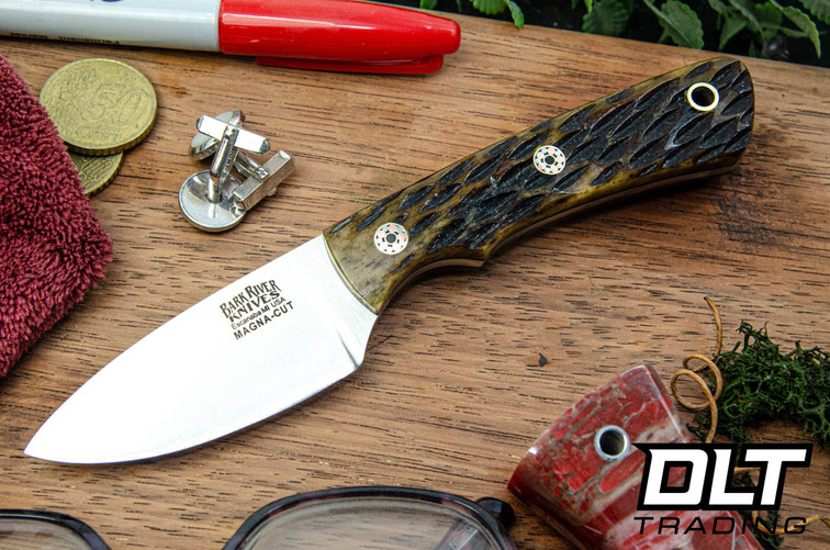 Bark River PSK EDC MagnaCut Jigged Bone - Black Liners - Mosaic Pins #3