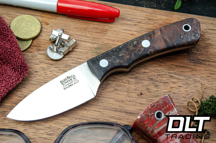 Bark River PSK EDC MagnaCut Chocolate Maple Burl - Gray Liners