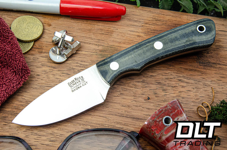 Bark River PSK EDC MagnaCut Black & Green Linen Micarta - Matte Bark River PSK EDC MagnaCut Black & Green Linen Micarta - Matte