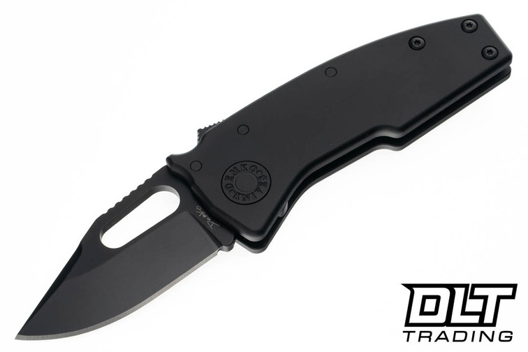 Demko Nano-Shark Stealth - 20CV Clip Point Blade - Black Aluminum Demko Nano-Shark Stealth - 20CV Clip Point Blade - Black Aluminum