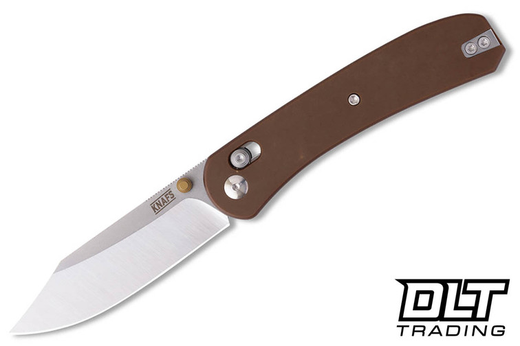 KNAFS Lander 2 - Paper Micarta - Two Tone S35VN Clip Point Blade - Clutch Lock