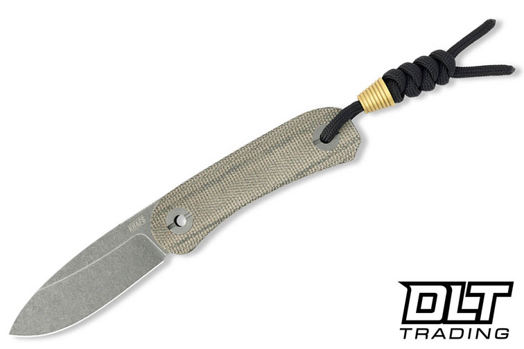 KNAFS Lander 4 Fixed Blade - Black Sheep - Moondust Micarta