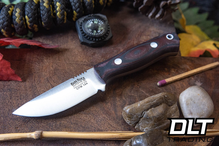 Bark River Micro Bravo CPM 154 Red & black Suretouch - Red Liners - Matte