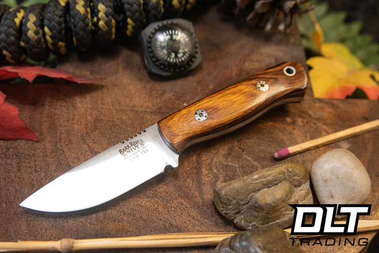 Bark River Micro Bravo CPM 154 Desert Ironwood - Black Liners - Mosaic Pins #2