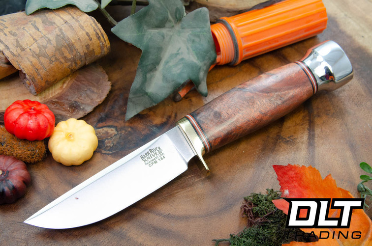 Bark River Mini Manitou CPM-154 Hellfire Maple Burl #1