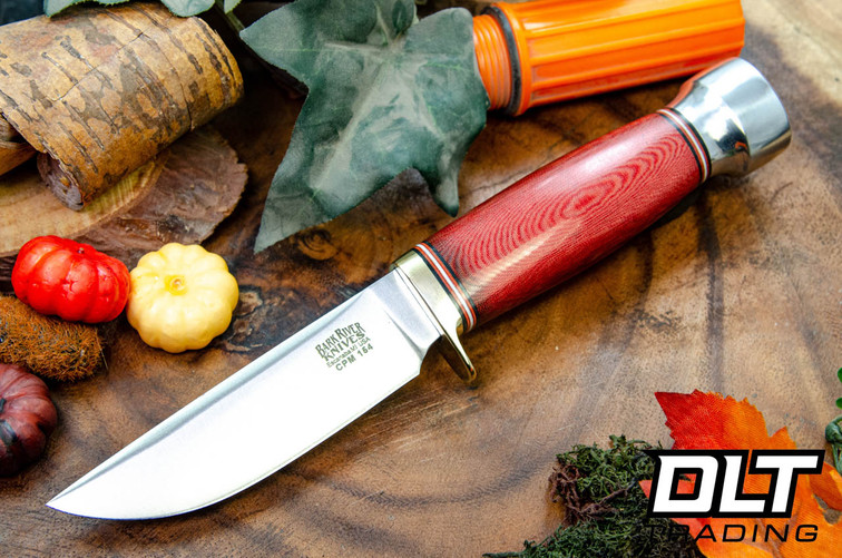 Bark River Mini Manitou CPM-154 Red Linen Micarta