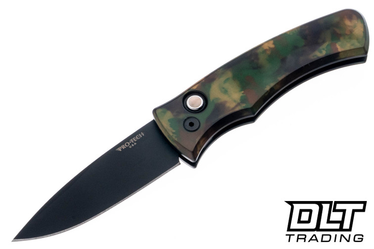 Pro-Tech Duke 2 - Woodland Camo Handle - Black DLC MagnaCut Blade