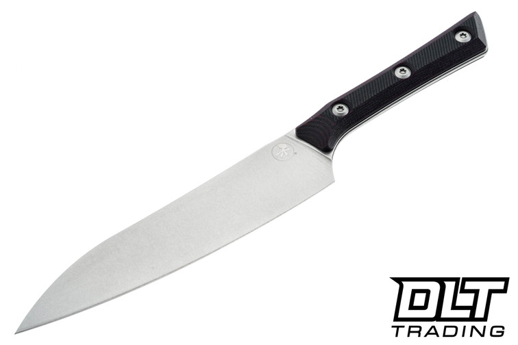 Microtech 6" Utility Knife - Stonewashed Blade - Black Cherry G-10