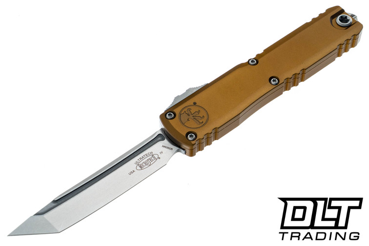Microtech 11234-10TA Ultratech Gen IV T/E - Tan Handle - Stonewashed Blade