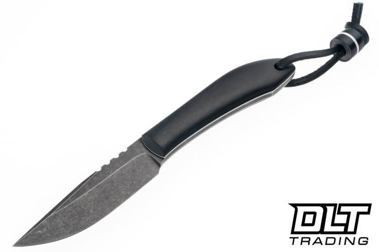 Boatright Mudlark 22 - Silent Night - Black Richlite - White Liners - Black Pins - Acidwash 3V Blade