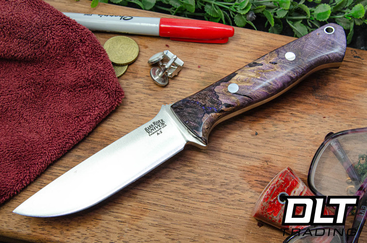 Bark River Blade Raid Bravo 1 A2 Spalted Maple Burl