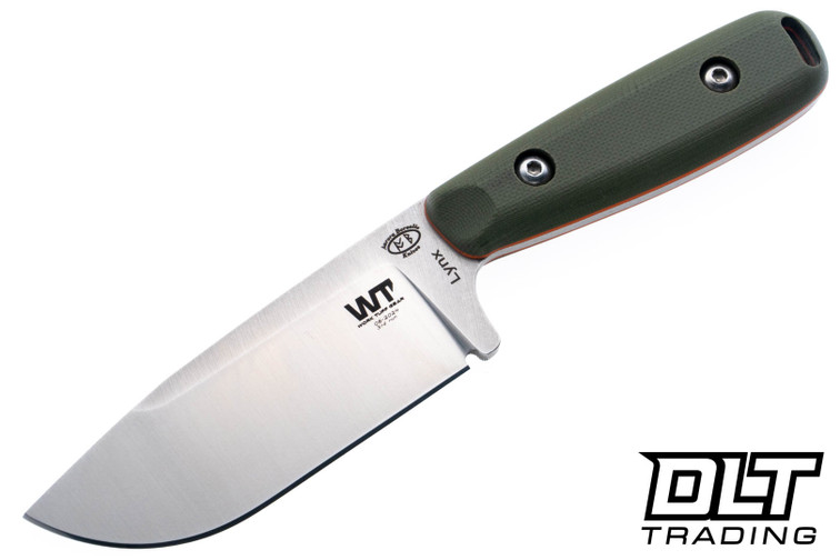 WTG Lynx - N690 Satin Blade - OD Green G-10 - Orange Liners - Black Kydex