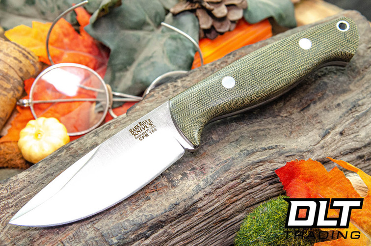 Bark River North Country EDC CPM-154 Green Canvas Micarta