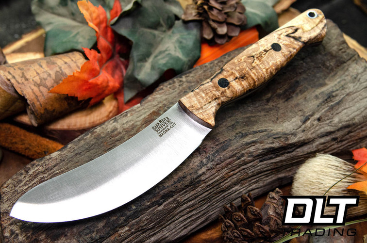 Bark River Fox River EXT-1 Skinner MagnaCut Spalted Maple Burl - Black Liners - Black Pins #1