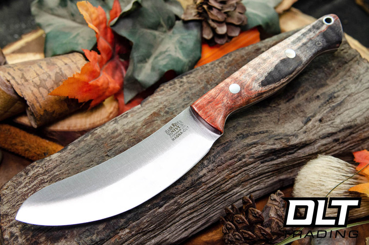 Bark River Fox River EXT-1 Skinner MagnaCut Russet & Black Tigertail Maple Burl - White Liners