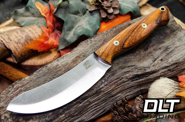 Bark River Fox River EXT-1 Skinner MagnaCut Desert Ironwood Burl - Black Liners - Mosaic Pins #2