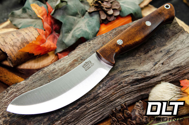 Bark River Fox River EXT-1 Skinner MagnaCut Dark Curly Maple - Red Liners - Mosaic Pins #2