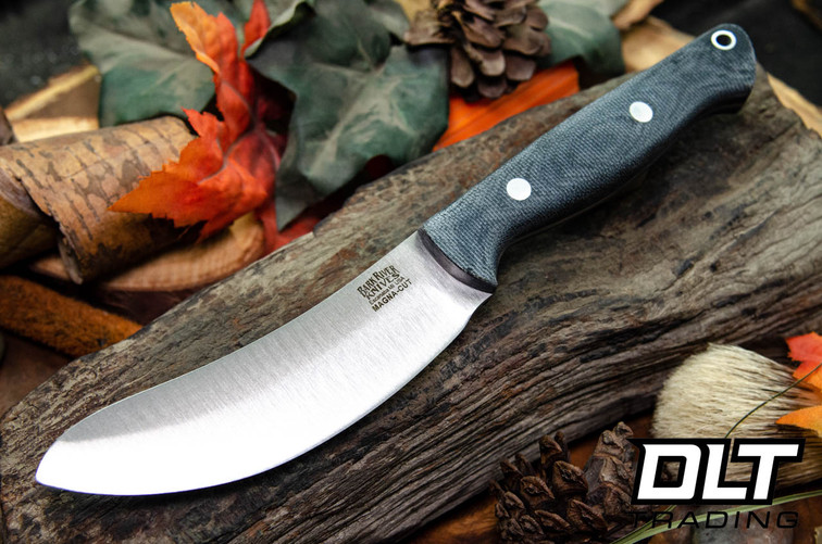 Bark River Fox River EXT-1 Skinner MagnaCut Black Canvas Micarta - Matte