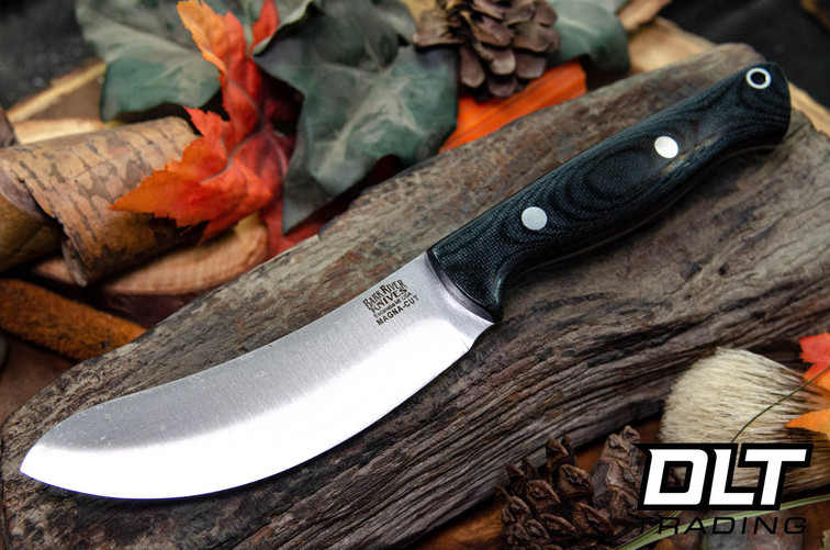Bark River Fox River EXT-1 Skinner MagnaCut Black Canvas Micarta