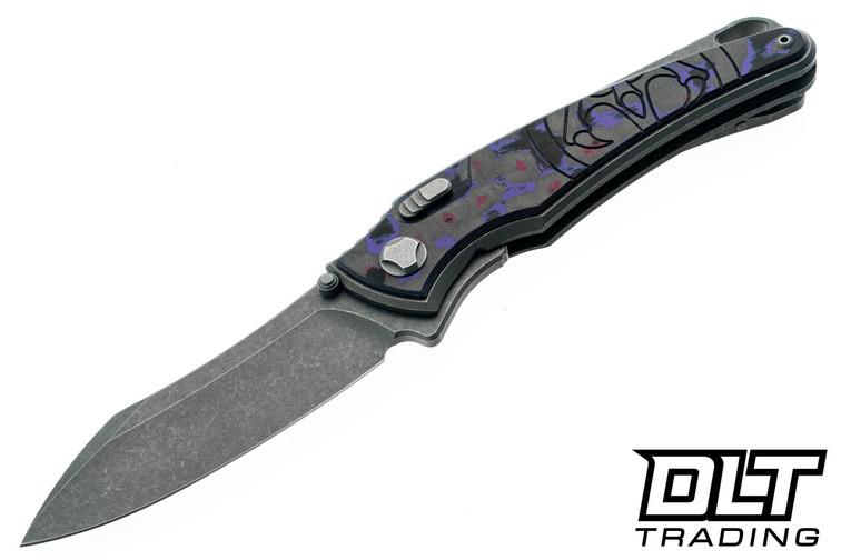 Hawk Knives Talon M390 - Titanium Handle - Purple Haze FatCarbon Overlay
