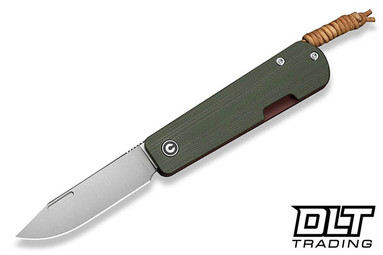 Civivi Slippy Sendy C24075B-1 - Milled Green & Red G-10 - Satin Nitro-V Blade