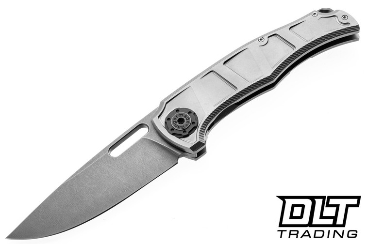 Rangermade Knife & Tool OBJ-2 - Bead Blasted Titanium - Drop Point S35VN Blade #015