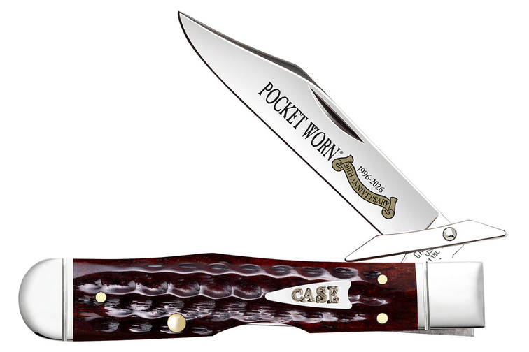 Case Cheetah Cub - Pocket Worn Mahogany Bone - Fluted Bolsters