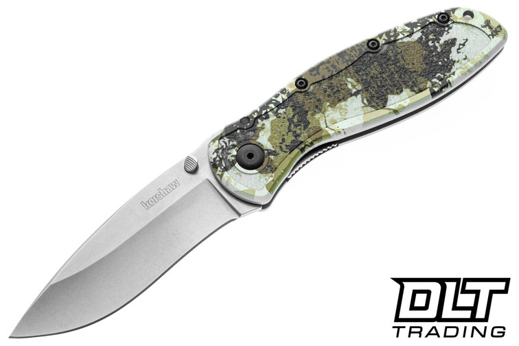 Kershaw Blur 1670KC with stonewash 14C28N blade and King's Camo XK7 aluminum handle. 