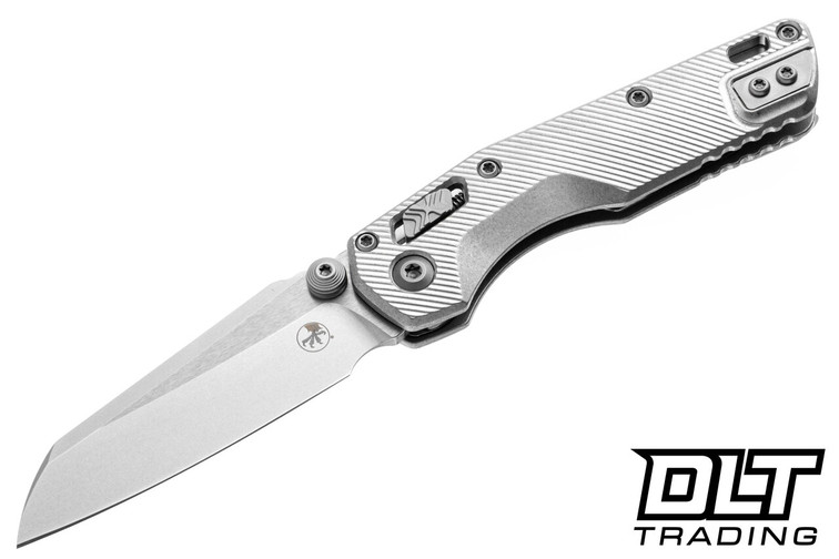 Microtech 210M-10FLMS1 MSI Mini Ram-Lok - Stonewash Fluted Titanium - Stonewash Blade - Marfione Select