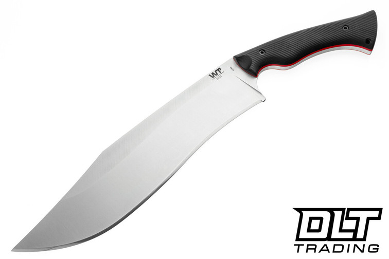 WTG Night Hunter - K329 Satin Blade - Textured Black G-10 - Red