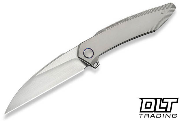 WE Knife Company Fluxor Flipper 23071-2 - Gray Titanium - Hand Rubbed Satin M390 Blade